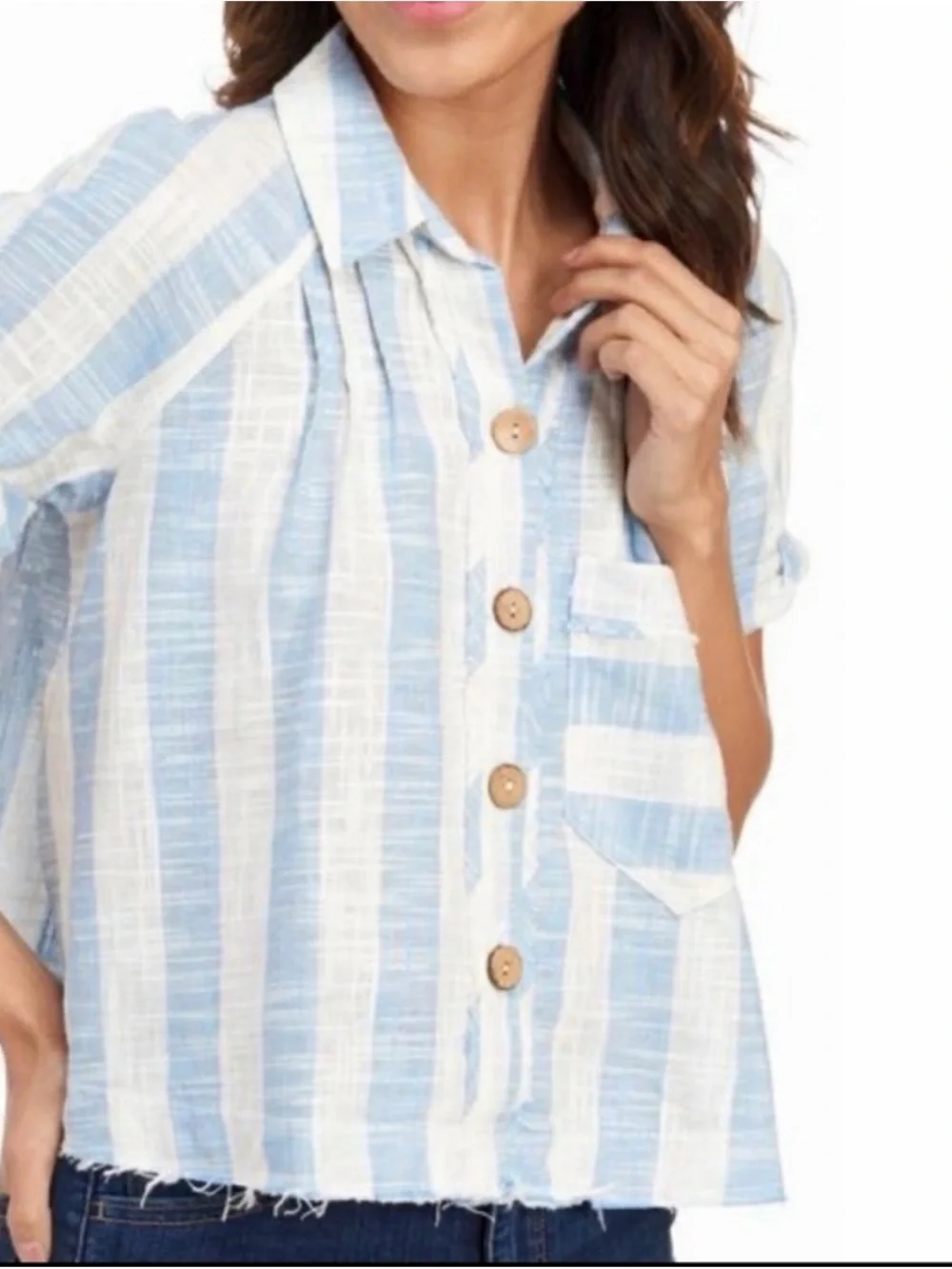 Free People We The Free Away at Sea stripe top size medium